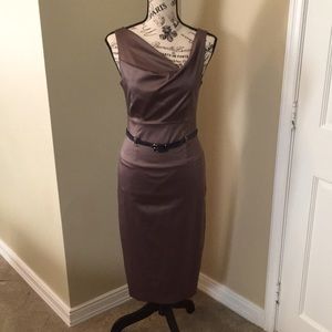 Black Halo Jackie O satin dress